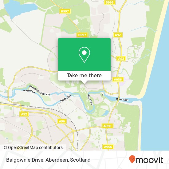 Balgownie Drive, Aberdeen map