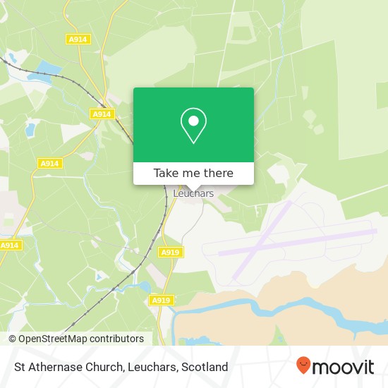 St Athernase Church, Leuchars map