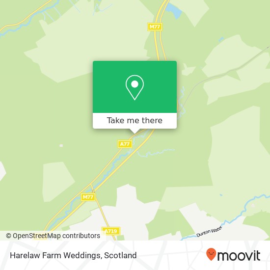 Harelaw Farm Weddings, A77 Waterside Kilmarnock KA3 6 map