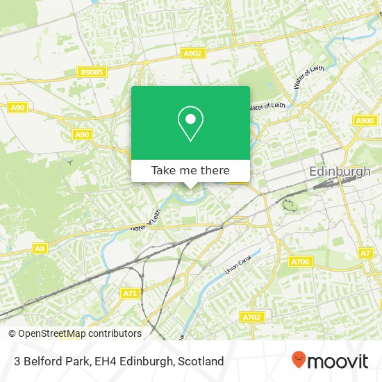 3 Belford Park, EH4 Edinburgh map