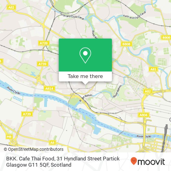 BKK. Cafe Thai Food, 31 Hyndland Street Partick Glasgow G11 5QF map