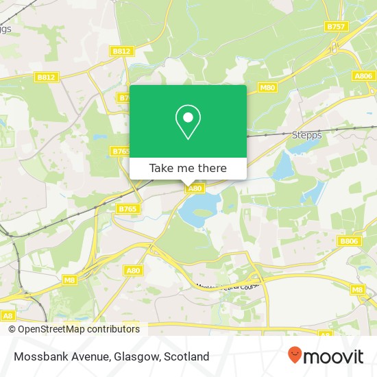 Mossbank Avenue, Glasgow map