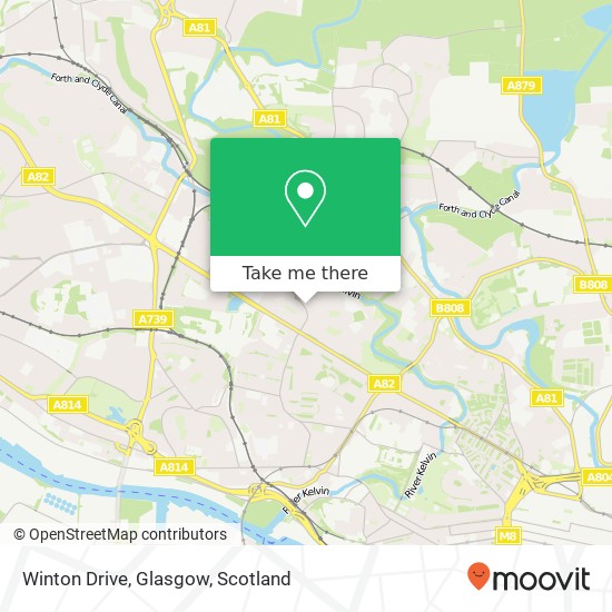 Winton Drive, Glasgow map