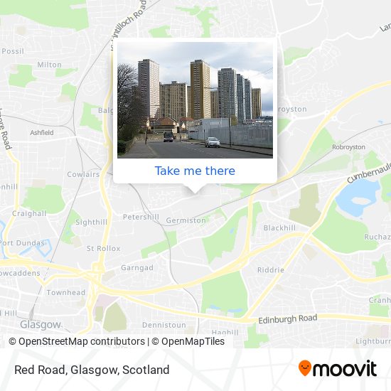 Red Road, Glasgow map