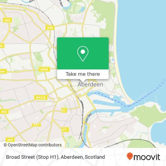 Broad Street (Stop H1), Aberdeen map