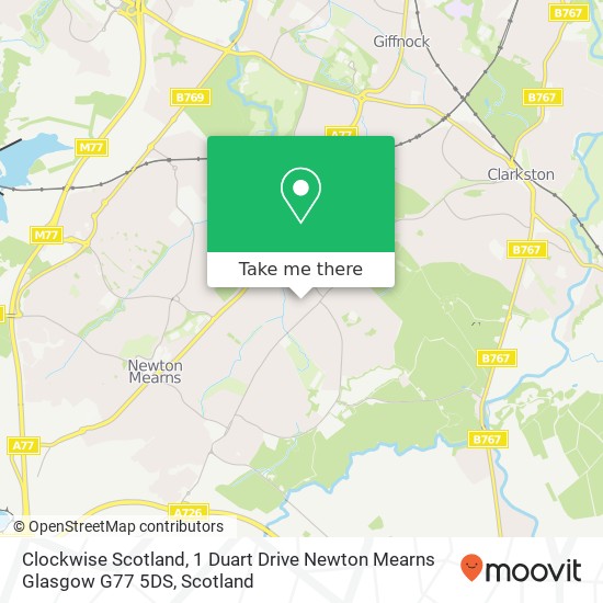 Clockwise Scotland, 1 Duart Drive Newton Mearns Glasgow G77 5DS map