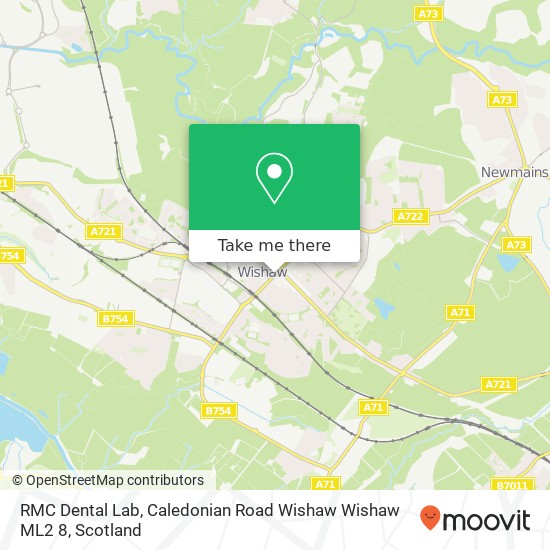 RMC Dental Lab, Caledonian Road Wishaw Wishaw ML2 8 map