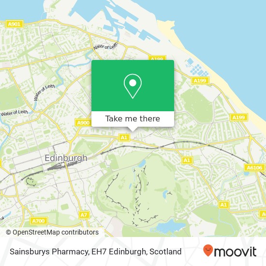 Sainsburys Pharmacy, EH7 Edinburgh map