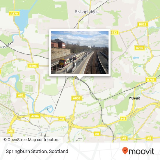 Springburn Station map