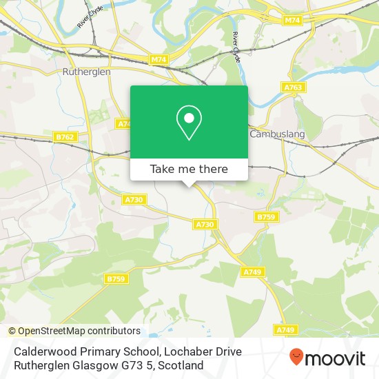 Calderwood Primary School, Lochaber Drive Rutherglen Glasgow G73 5 map