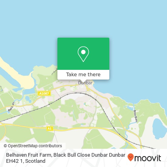 Belhaven Fruit Farm, Black Bull Close Dunbar Dunbar EH42 1 map