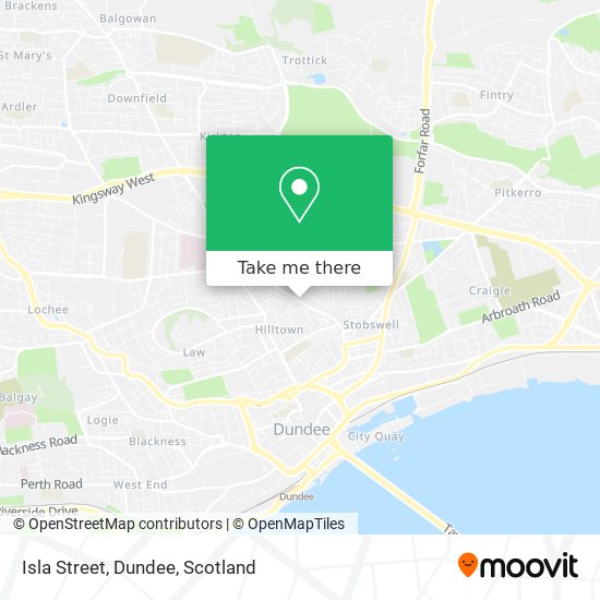 Isla Street, Dundee map