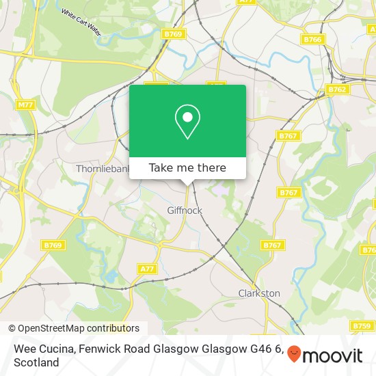 Wee Cucina, Fenwick Road Glasgow Glasgow G46 6 map