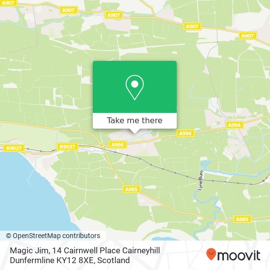 Magic Jim, 14 Cairnwell Place Cairneyhill Dunfermline KY12 8XE map