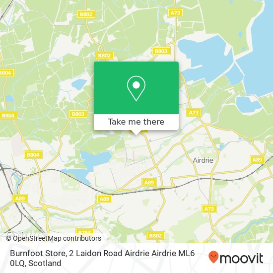 Burnfoot Store, 2 Laidon Road Airdrie Airdrie ML6 0LQ map