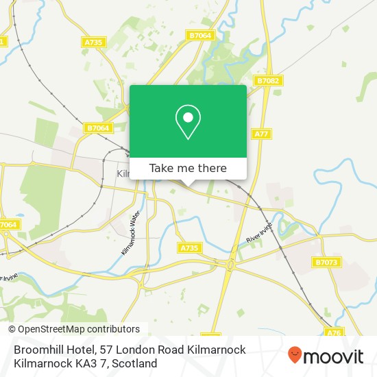 Broomhill Hotel, 57 London Road Kilmarnock Kilmarnock KA3 7 map