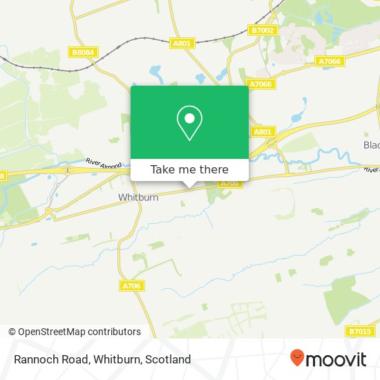 Rannoch Road, Whitburn map