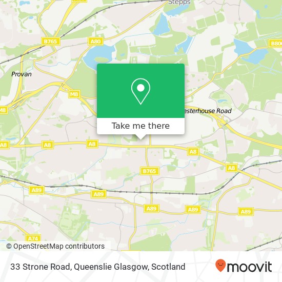 33 Strone Road, Queenslie Glasgow map