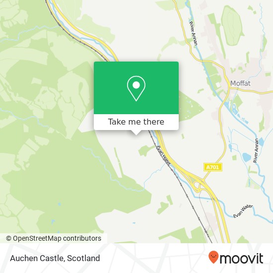 Auchen Castle, Moffat Moffat map