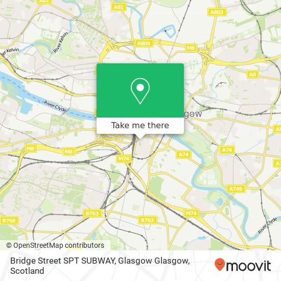 Bridge Street SPT SUBWAY, Glasgow Glasgow map