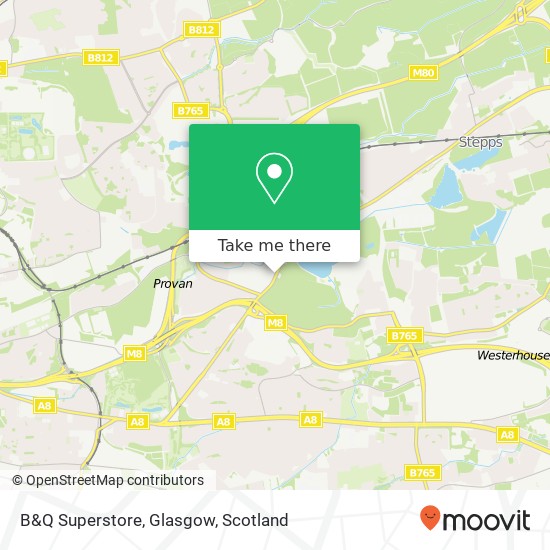 B&Q Superstore, Glasgow map