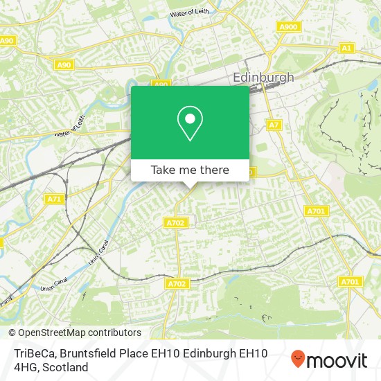 TriBeCa, Bruntsfield Place EH10 Edinburgh EH10 4HG map