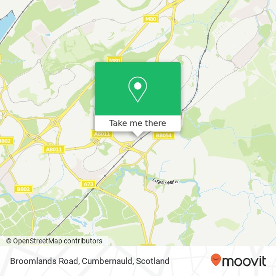 Broomlands Road, Cumbernauld map