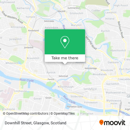 Downhill Street, Glasgow map