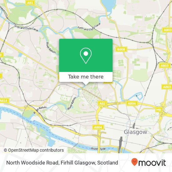North Woodside Road, Firhill Glasgow map