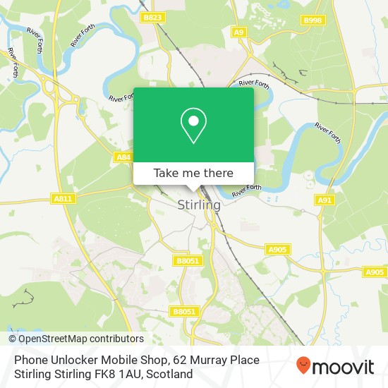 Phone Unlocker Mobile Shop, 62 Murray Place Stirling Stirling FK8 1AU map
