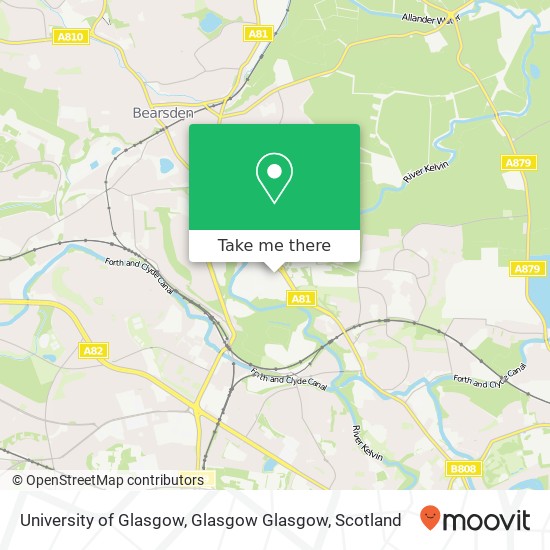 University of Glasgow, Glasgow Glasgow map