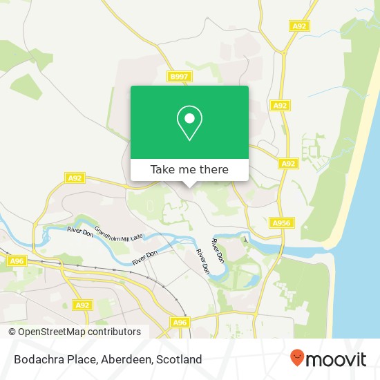 Bodachra Place, Aberdeen map