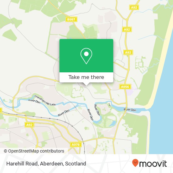 Harehill Road, Aberdeen map