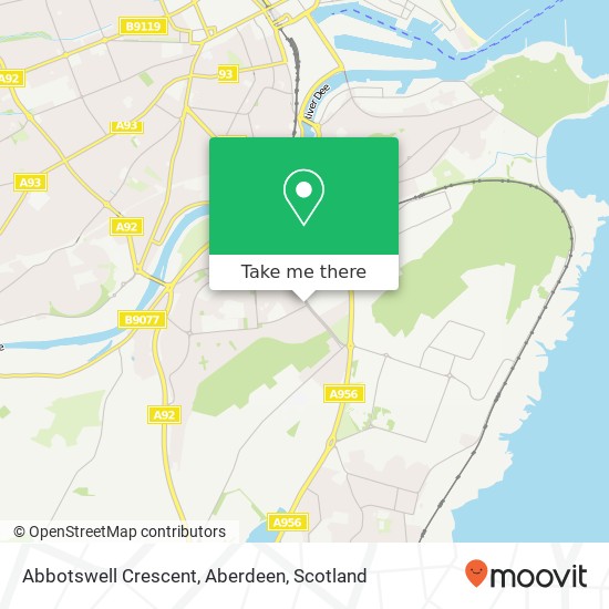 Abbotswell Crescent, Aberdeen map