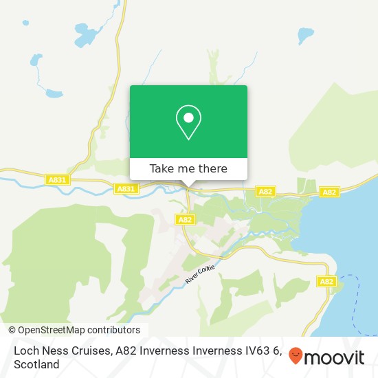 Loch Ness Cruises, A82 Inverness Inverness IV63 6 map