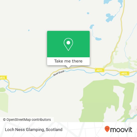 Loch Ness Glamping map
