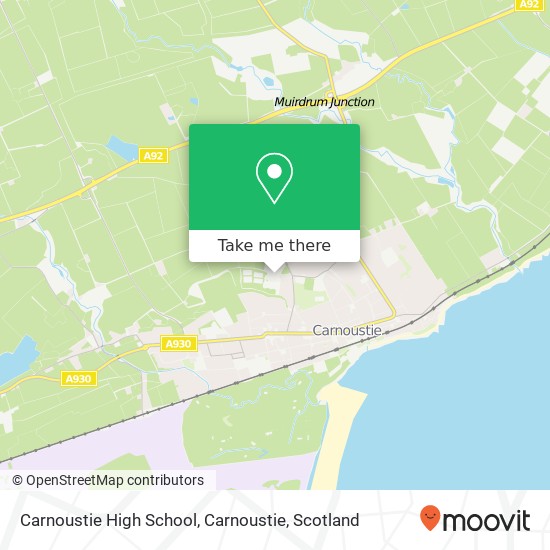 Carnoustie High School, Carnoustie map