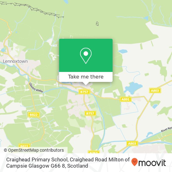 Craighead Primary School, Craighead Road Milton of Campsie Glasgow G66 8 map