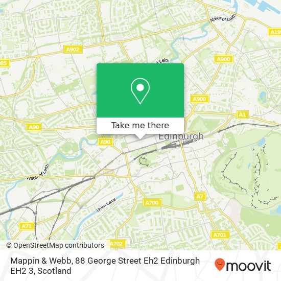 Mappin & Webb, 88 George Street Eh2 Edinburgh EH2 3 map