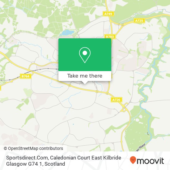 Sportsdirect.Com, Caledonian Court East Kilbride Glasgow G74 1 map