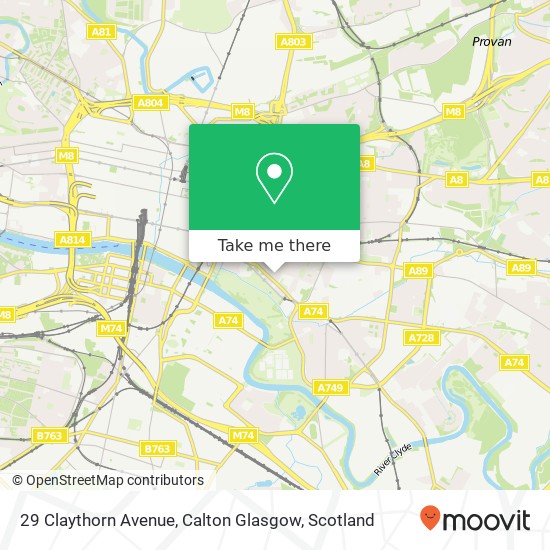 29 Claythorn Avenue, Calton Glasgow map