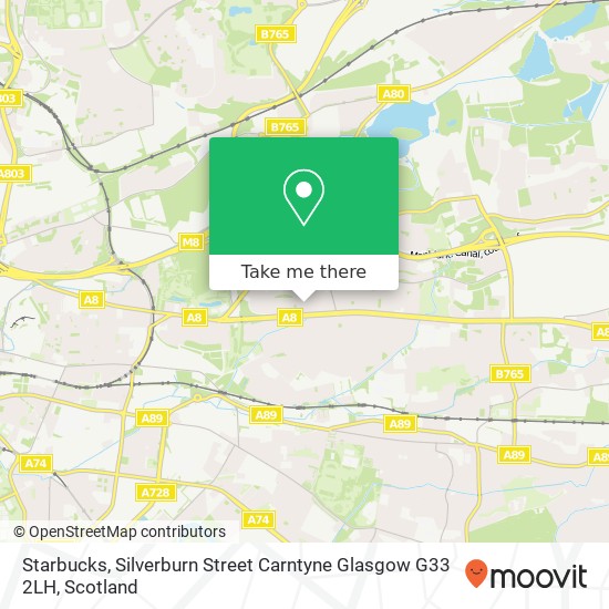 Starbucks, Silverburn Street Carntyne Glasgow G33 2LH map