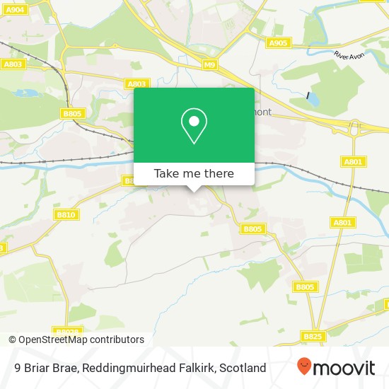 9 Briar Brae, Reddingmuirhead Falkirk map