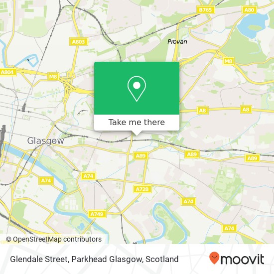 Glendale Street, Parkhead Glasgow map