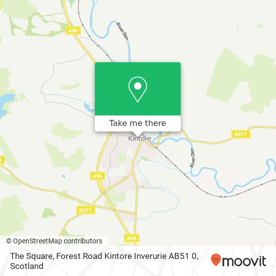 The Square, Forest Road Kintore Inverurie AB51 0 map