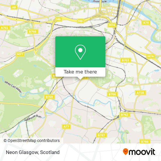 Neon Glasgow map