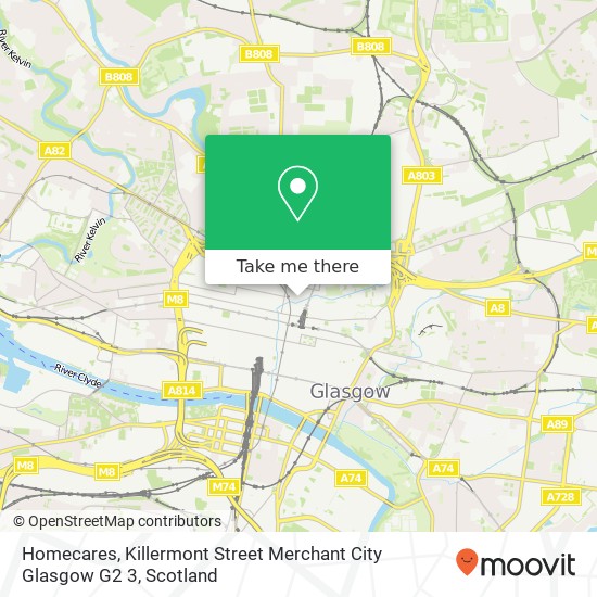 Homecares, Killermont Street Merchant City Glasgow G2 3 map