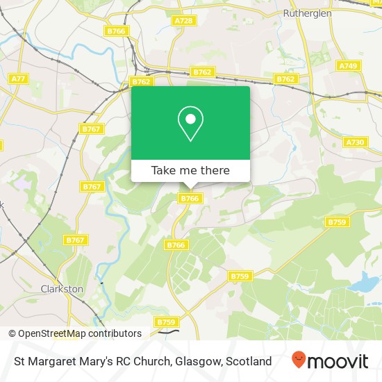 St Margaret Mary's RC Church, Glasgow map