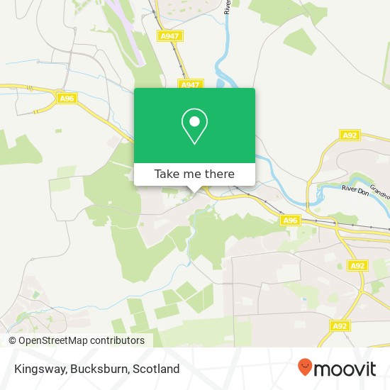 Kingsway, Bucksburn map