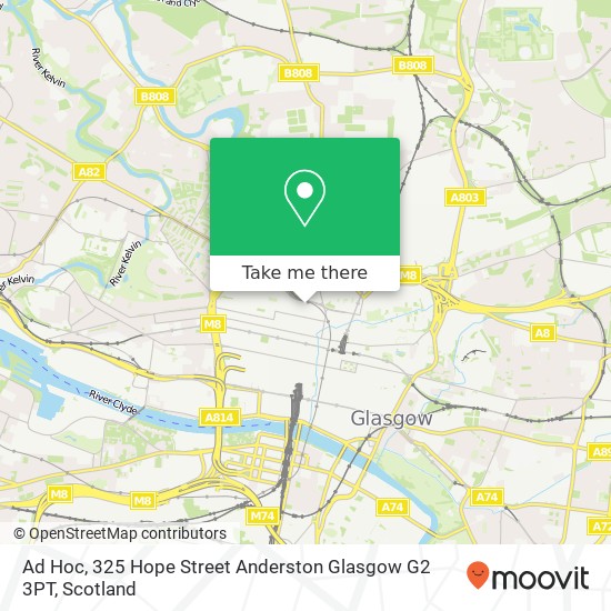 Ad Hoc, 325 Hope Street Anderston Glasgow G2 3PT map